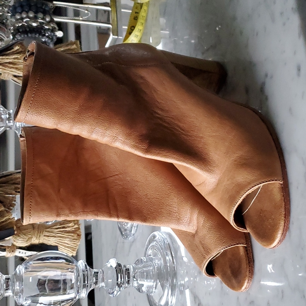 Lemare, peep toe bootie.